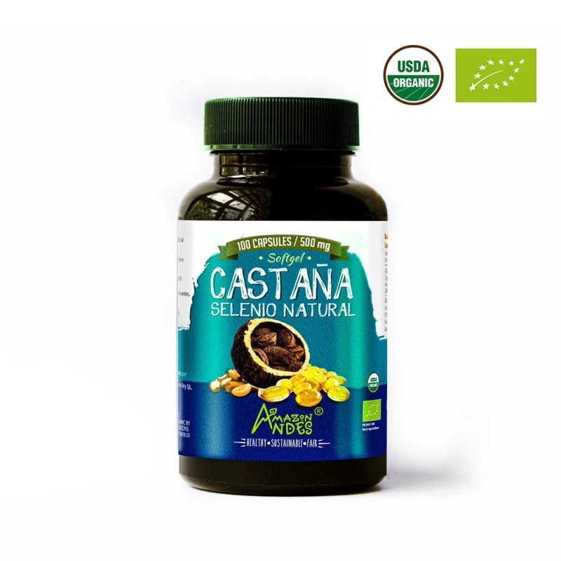 Aceite de Castaña en capsulas 100x500 - AMAZON ANDES