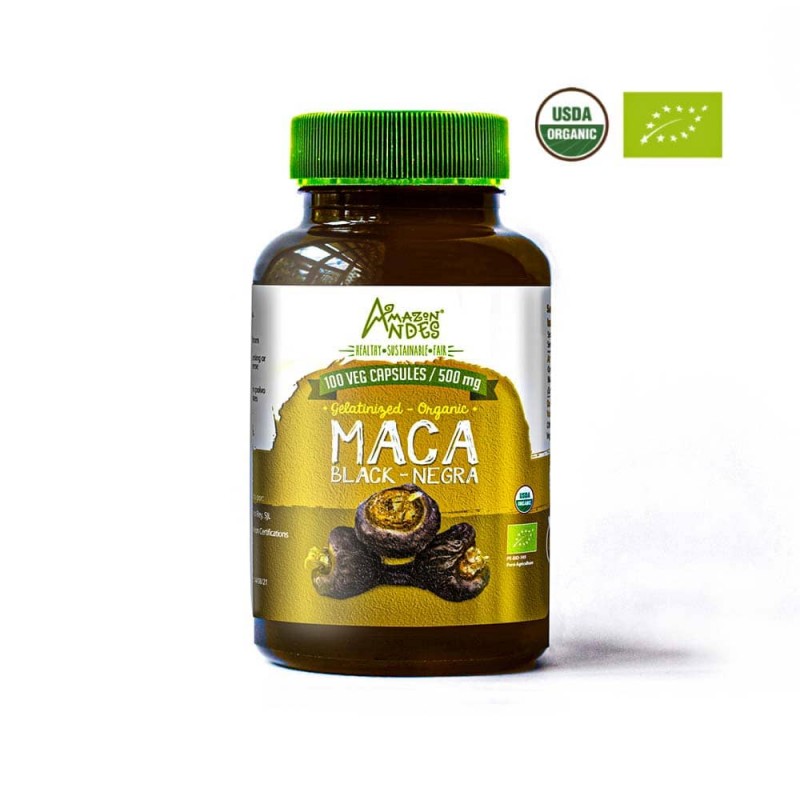 Capsulas Maca Negra Organico 100u x 500mg - Amazon Andes